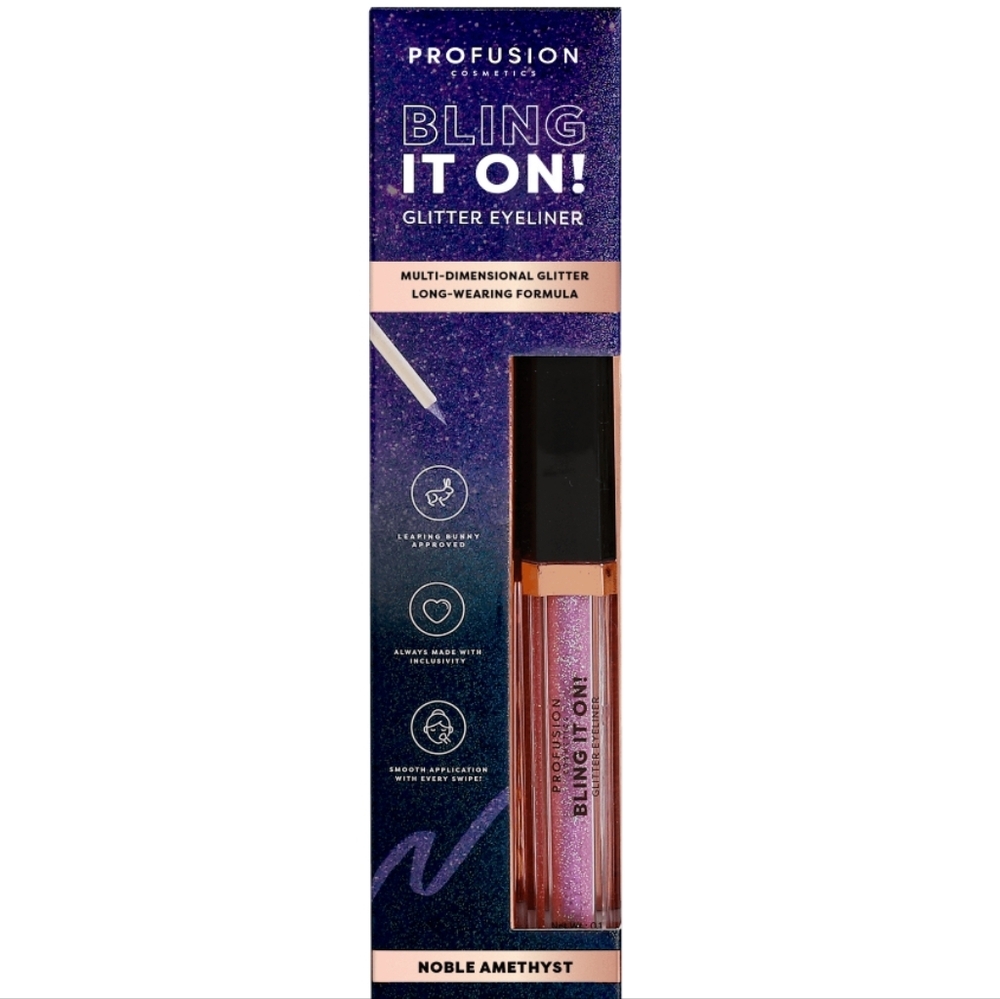 4 x Profusion Bling It On Liquid Glitter Eyeliner, Noble Amethyst